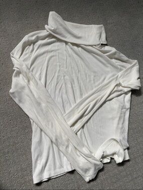 Dynamite white Ribbed turtleneck top